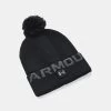 Under Armour UA Halftime Fleece Pom Bobble Hat Black / Pitch Grey