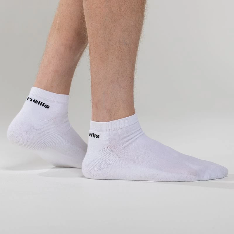 Icon Cushioned Trainer Socks 3 Pack White 3 Icon Cushioned Trainer Socks 3 Pack White