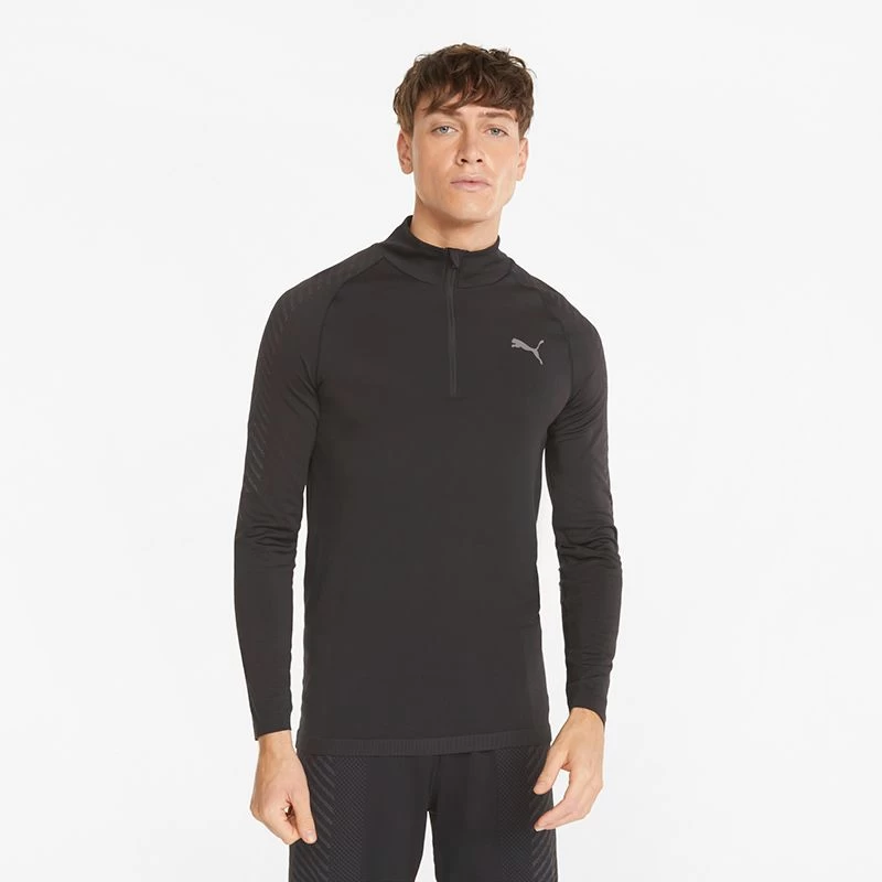 Puma Men's Formknit Seamless Half-Zip Training Top Black 3 Puma Men's Formknit Seamless Half-Zip Training Top Black