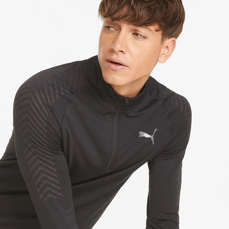 Puma Men's Formknit Seamless Half-Zip Training Top Black 6 Puma Men's Formknit Seamless Half-Zip Training Top Black - Image 4