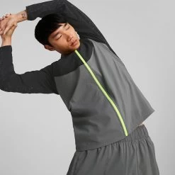 Puma Men's Run Reflective AOP Woven Jacket Castlerock / Black -Sports Equipment Discount Store 522409 15 mod01