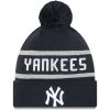 New Era New York Yankees Black Stripe Cuff Bobble Hat
