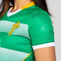 Celtic Cross Hooped Women's Jersey Green / Amber -Sports Equipment Discount Store am3a9987