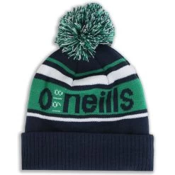 Boulder Bobble Hat Marine / Green / White -Sports Equipment Discount Store boulder 083 knitted bobble hat mar grn wht 3