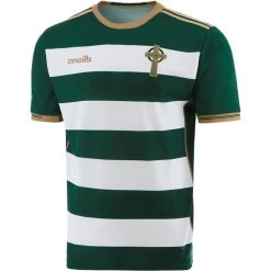 Celtic Cross Hooped Jersey Green / White