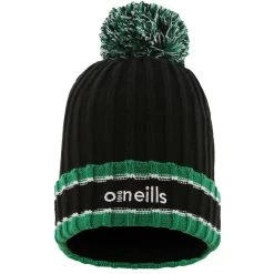 Kids' Darcy Bobble Hat Black / Green / White