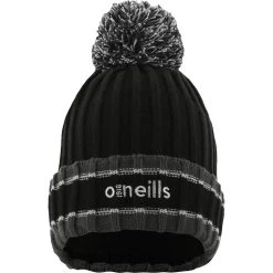 Kids' Darcy Bobble Hat Black / Dark Grey / Silver