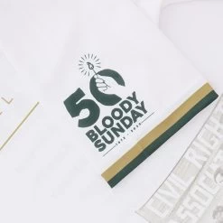 Derry Bloody Sunday Commemoration Women's Fit Jersey White -Sports Equipment Discount Store derry bloody sunday reg fit jersey wht 22 5 3