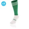 Kids' Koolite Max Premium Sports Socks Bars 3 Pack Green / White -Sports Equipment Discount Store kmpr s02 0 gen gnwhxx 465 p1x12 1