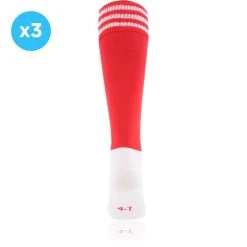 Men's Koolite Max Premium Sports Socks Bars 3 Pack Red / White -Sports Equipment Discount Store kmpr s02 0 gen rdwhxx adlt p2x12