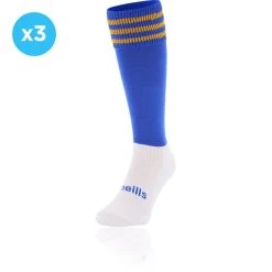 Kids' Koolite Max Premium Sports Socks Bars 3 Pack Royal / Amber
