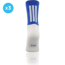 Koolite Max Grip Socks 3 Pack Royal / White