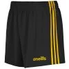 Mourne Shorts Black / Amber -Sports Equipment Discount Store mourne gaelic shorts blk amb 1 1