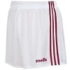 Mourne Shorts White / Maroon