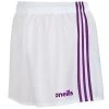 Mourne Shorts White / Purple -Sports Equipment Discount Store mourne shorts wht wexford purple 1
