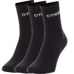 Icon Cushioned Crew Socks 3 Pack Black