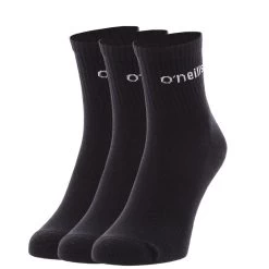 Icon Cushioned Ankle Socks 3 Pack Black