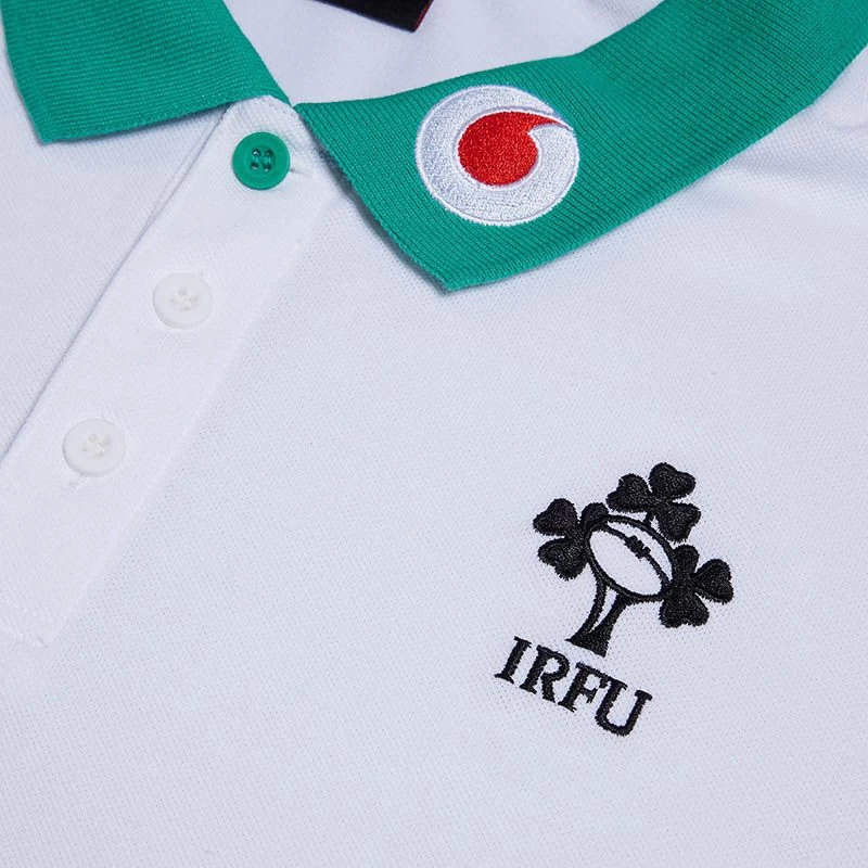 Canterbury Ireland Rugby IRFU 2023/24 Men's Team Polo Shirt Bright White / Deep Mint 6 Canterbury Ireland Rugby IRFU 2023/24 Men's Team Polo Shirt Bright White / Deep Mint - Image 4