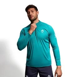 Canterbury Ireland Rugby IRFU 2023/24 Men's Vapodri First Layer Quarter Zip Deep Lake / Evening Blue -Sports Equipment Discount Store q a005298as6 x1