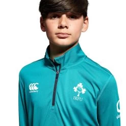 Canterbury Ireland Rugby IRFU 2023/24 Kids' Vapodri First Layer Quarter Zip Deep Lake / Evening Blue -Sports Equipment Discount Store q a006433as6 w3