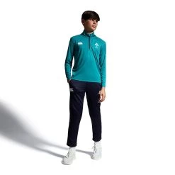 Canterbury Ireland Rugby IRFU 2023/24 Kids' Vapodri First Layer Quarter Zip Deep Lake / Evening Blue -Sports Equipment Discount Store q a006433as6 x4