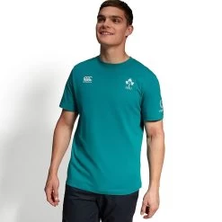 Canterbury Ireland Rugby IRFU 2023/24 Men's Team Cotton T-Shirt Deep Lake