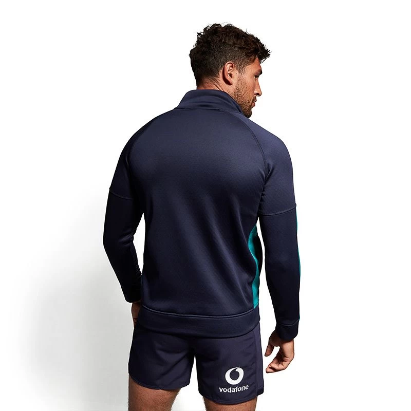 Canterbury Ireland Rugby IRFU 2023/24 Men's Half Zip Training Top Evening Blue / Deep Lake 4 Canterbury Ireland Rugby IRFU 2023/24 Men's Half Zip Training Top Evening Blue / Deep Lake - Image 2