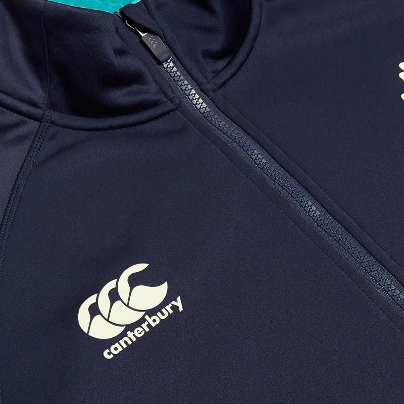 Canterbury Ireland Rugby IRFU 2023/24 Men's Half Zip Training Top Evening Blue / Deep Lake 8 Canterbury Ireland Rugby IRFU 2023/24 Men's Half Zip Training Top Evening Blue / Deep Lake - Image 6