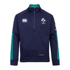 Canterbury Ireland Rugby IRFU 2023/24 Kids' Half Zip Training Top Evening Blue / Deep Lake