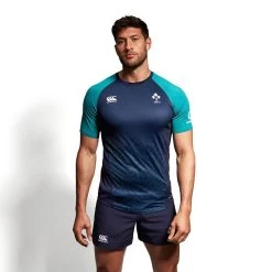 Canterbury Ireland Rugby IRFU 2023/24 Men's Training T-Shirt Evening Blue / Deep Lake