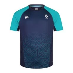 Canterbury Ireland Rugby IRFU 2023/24 Men's Training T-Shirt Evening Blue / Deep Lake -Sports Equipment Discount Store q a007573at2 y1