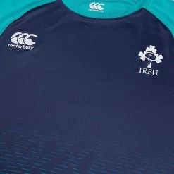 Canterbury Ireland Rugby IRFU 2023/24 Men's Long Sleeve Light Training T-Shirt Deep Lake / Evening Blue -Sports Equipment Discount Store q a007575as6 z1