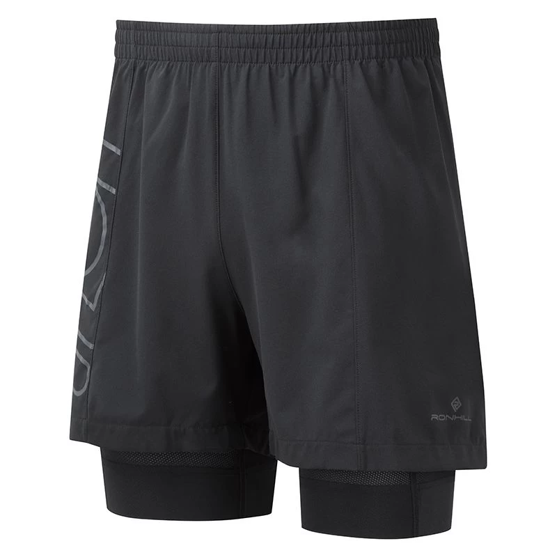 Ronhill Men's Tech Marathon Twin Short Black