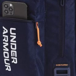 Under Armour Halftime Backpack Midnight Navy / Dark Tangerine / White -Sports Equipment Discount Store s7.1362365 410 fpkt sl