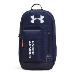 Under Armour Halftime Backpack Midnight Navy / Dark Tangerine / White