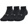 Under Armour Unisex Essential Low Cut Socks 3 Pack Black / Pitch Grey -Sports Equipment Discount Store s7.1365745 001 pack