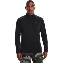 Under Armour Men's UA Techâ„¢ Half Zip Top Black / Charcoal