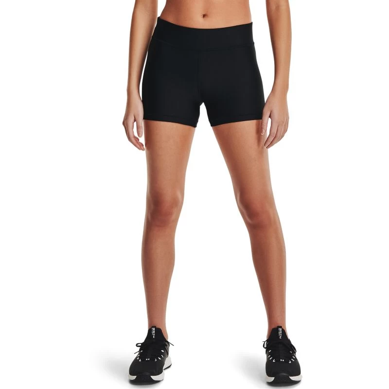 Under Armour Women's HeatGear® Armour Mid-Rise Shorts Black / White 3 Under Armour Women's HeatGear® Armour Mid-Rise Shorts Black / White