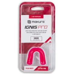 Makura Ignis™ Pro Mouth Guard White / Pink -Sports Equipment Discount Store sportech pro makura mouthguard pnk wht 1