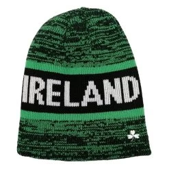 Trad Craft Men's Ireland Reversible Knit Hat Green / Black