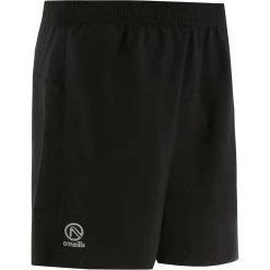 Menβs Track 7 Inch Running Shorts Black / Silver