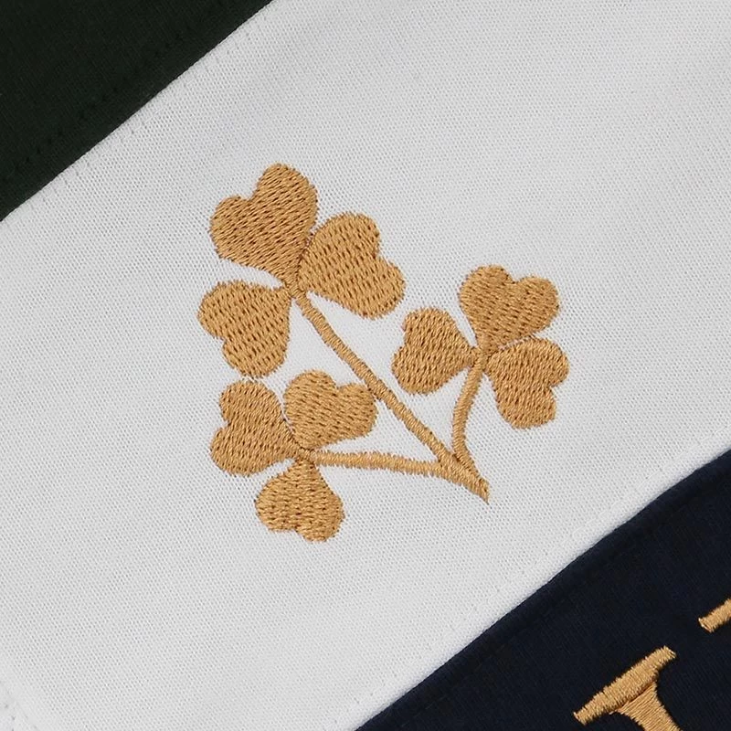 Men's Lansdowne Ireland Stripe Short Sleeve Rugby Top Bottle / White 6 Men's Lansdowne Ireland Stripe Short Sleeve Rugby Top Bottle / White - Image 4