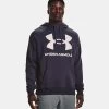 Under Armour Men's Rival Fleece Big Logo Hoodie Tempered Steel / Onyx White -Sports Equipment Discount Store v5 1357093 558 fc