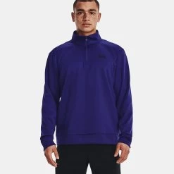 Under Armour Men's Fleece® ¼ Zip Sonar Blue / Black